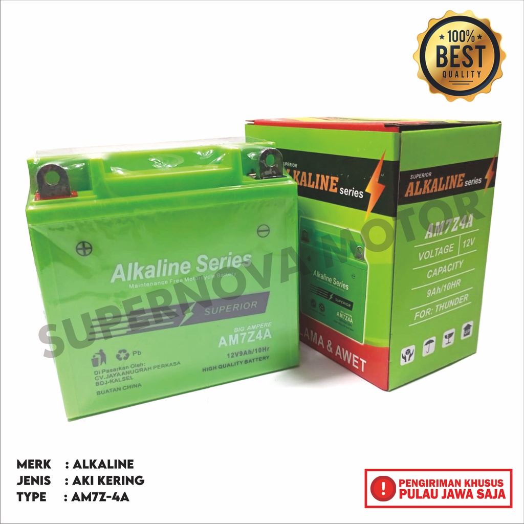 AKI MOTOR AKI KERING SUZUKI THUNDER 125 AM7Z4A 12V 9AH 10 HR AKI ACCU BATTERY ALKALINE SERIES