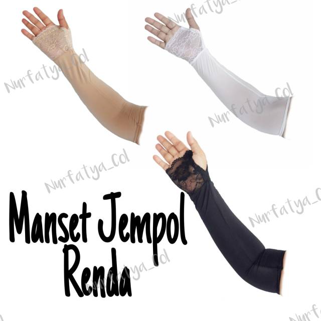 Manset Tangan Jempol Renda