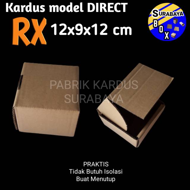 

KARDUS RX COKLAT 12x9x12cm KOTAK BOX DUS KARTON COKLAT POLOS PACKING AKSESORIS