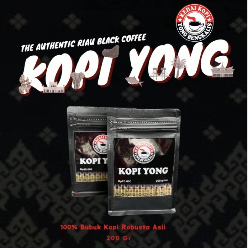 

KOPI HITAM ASLI RIAU YONG BENGKALIS 200 GR