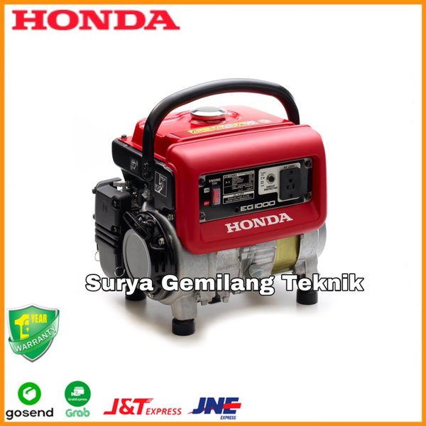 Genset Generator Set Portable Bensin Honda Eg1000 800 Watt