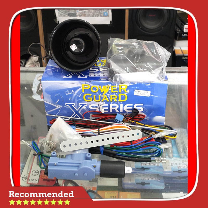 sparepart alarm mobil merek power guard x series