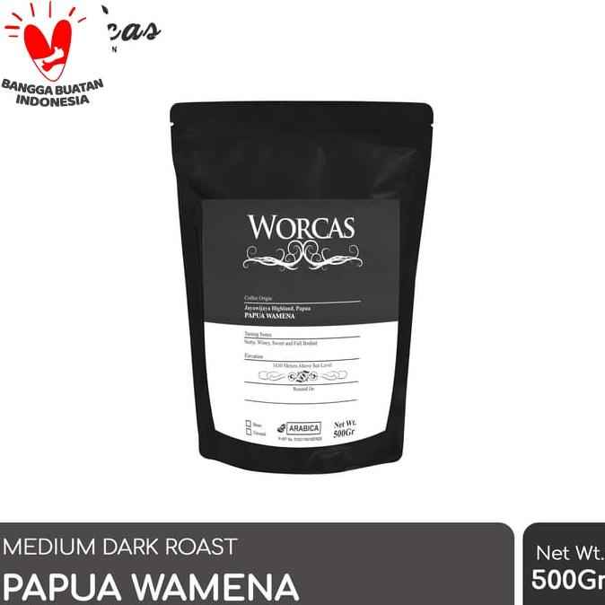 

Kopi Arabica Papua Wamena 500 Gram (Biji/Bubuk) | Worcas Coffee -Diskon Besar