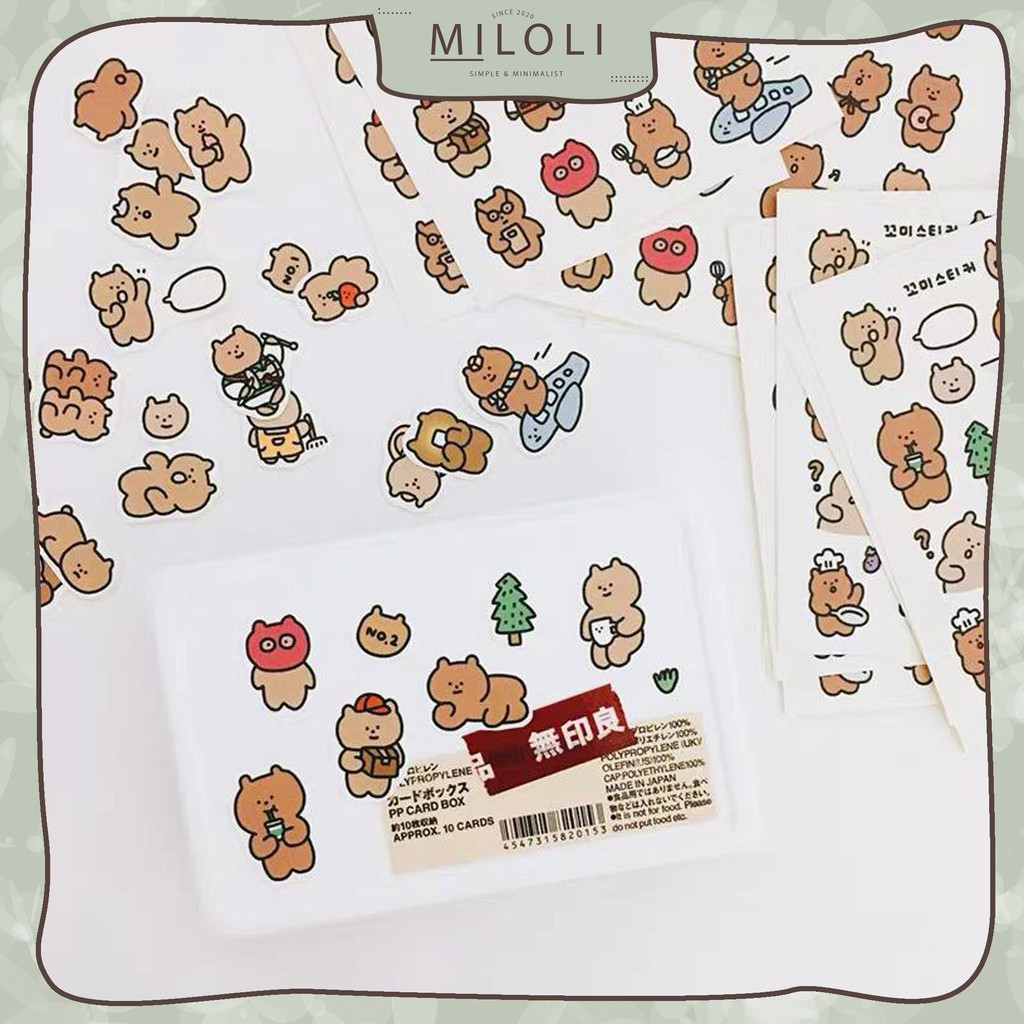 

[MILOLI] 1Pc KOREAN BEAR Sticker Deco Aesthetic BuJo DIY Scrapbook Stiker Hias - B0196