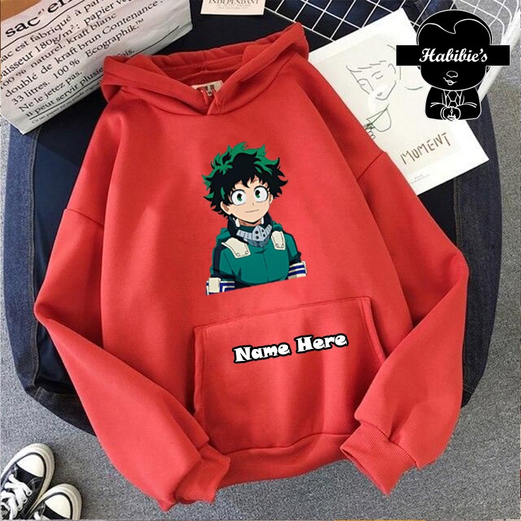 Jaket Hoodie Anak MY HERO ACADEMIA Izuku Midoriya Deku Jaket Anime 66 - Habibie's