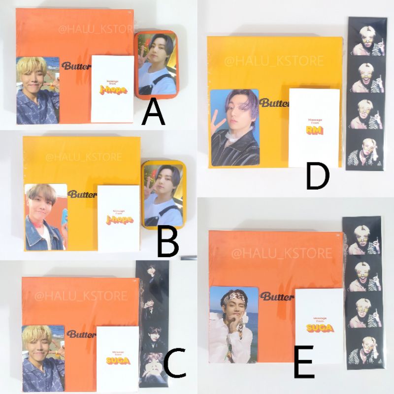 [READY STOCK UNSEALED] +ROLL POSTER +BENEFIT WEVERSE BTS Butter Album Fullset POB photostrip photoca
