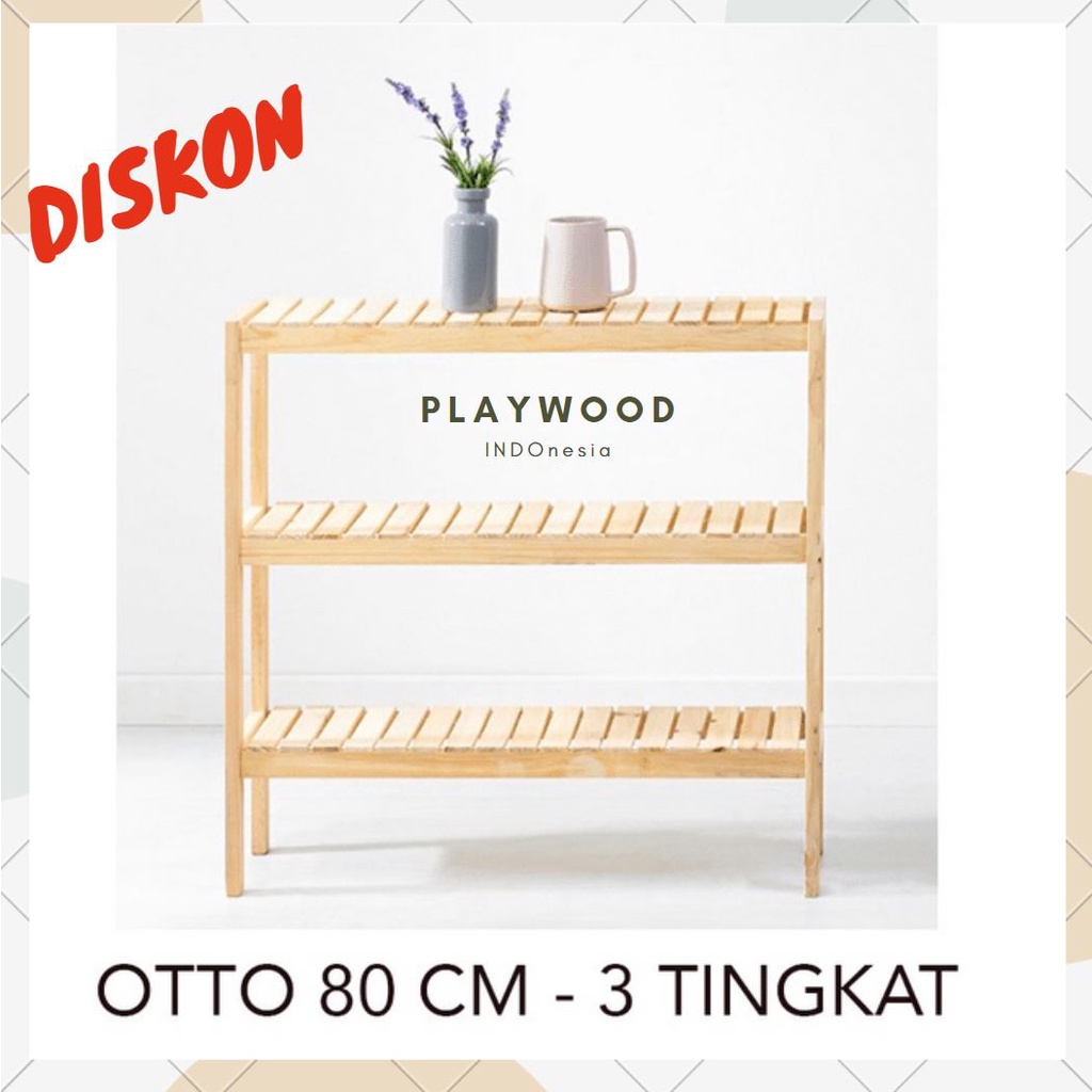 Rak Serbaguna 3 tingkat  rak ambalan 80 cm | Rak Rak Wooden Shelf Rak Kayu | Rak Rak Sepatu Rak kayu minimalis | rak susun rak TV