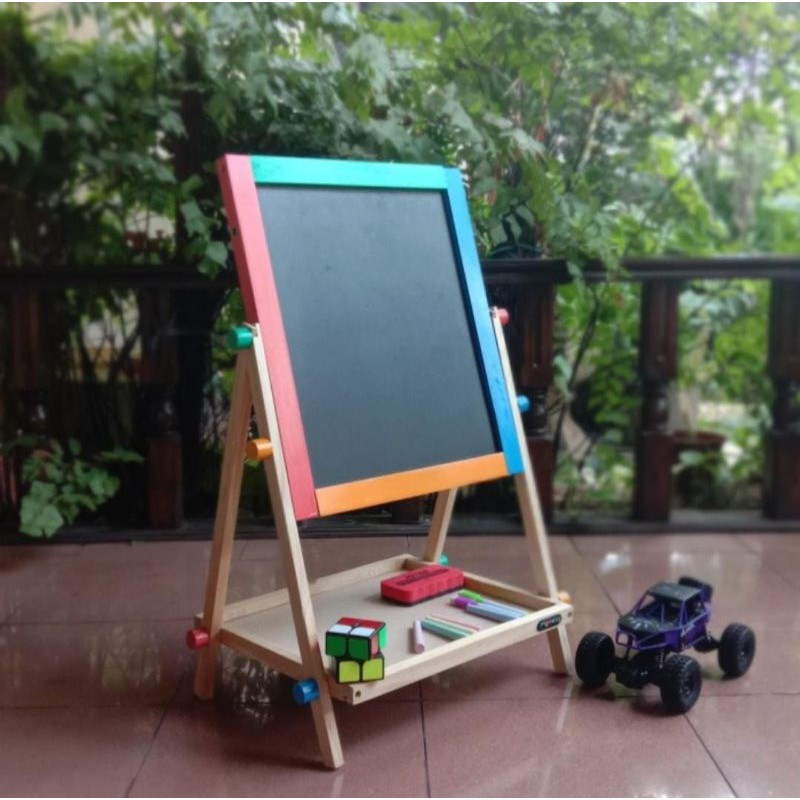 Menkay 2 in 1 Drawing Board - Papan Tulis Anak