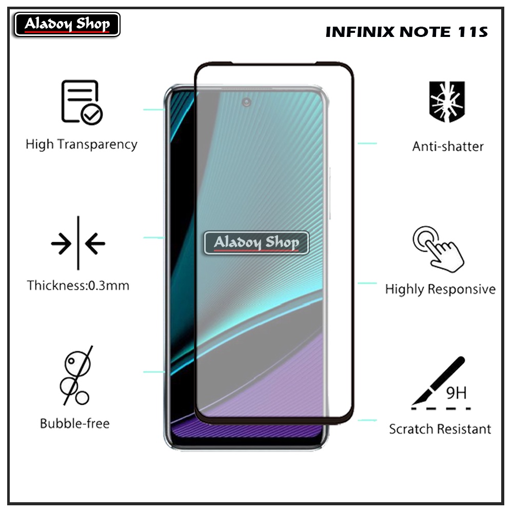 PAKET 3 IN 1 Tempered Glass Layar INFINIX NOTE 11S Free Tempered Glass Camera dan Skin Carbon