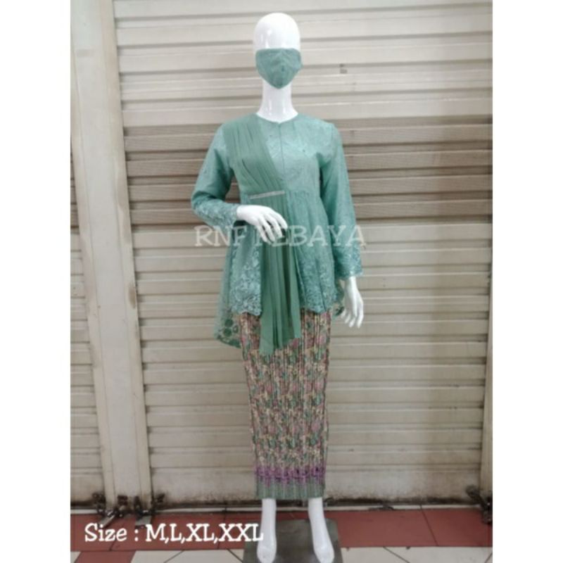 New kebaya tulle selendang maya ( free masker ) kebaya modern/kebaya kondangan/ baju kebaya/kebaya-4