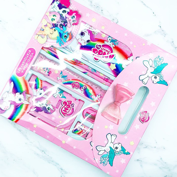 

Kotak pensil little pony set alat tulis dan dompet anak - als