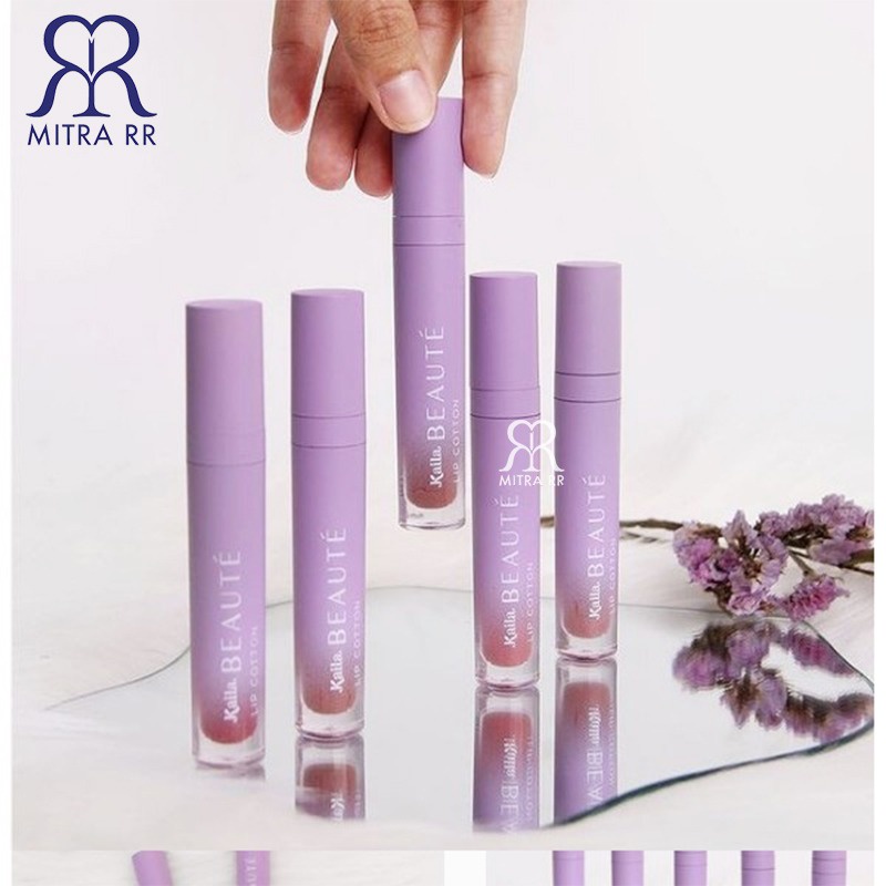 Kaila Beaute Lip Cotton | Lip Cream Matte Tahan Lama Transferproof Lipstick