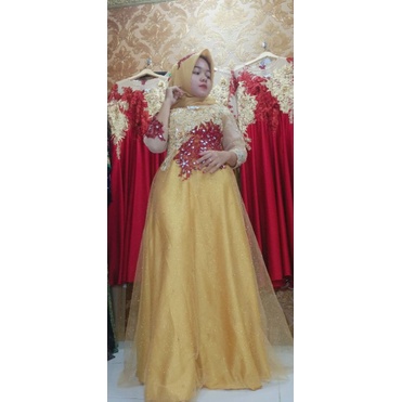 gaun mutiara / jahit gaun / gaun pestaa