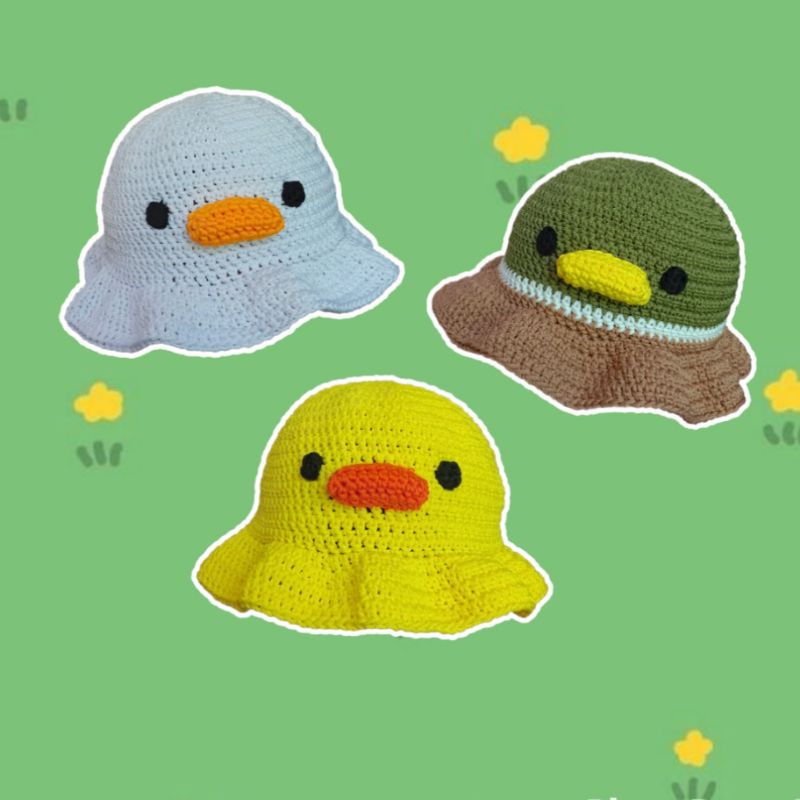 Duck Bucket Hat Crochet