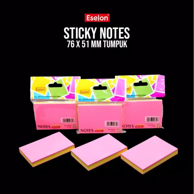 Post it / Memo Stik / Sticky Note Stik Note BIG ESELON 51x76mm-76x51 tumpuk /Eselon