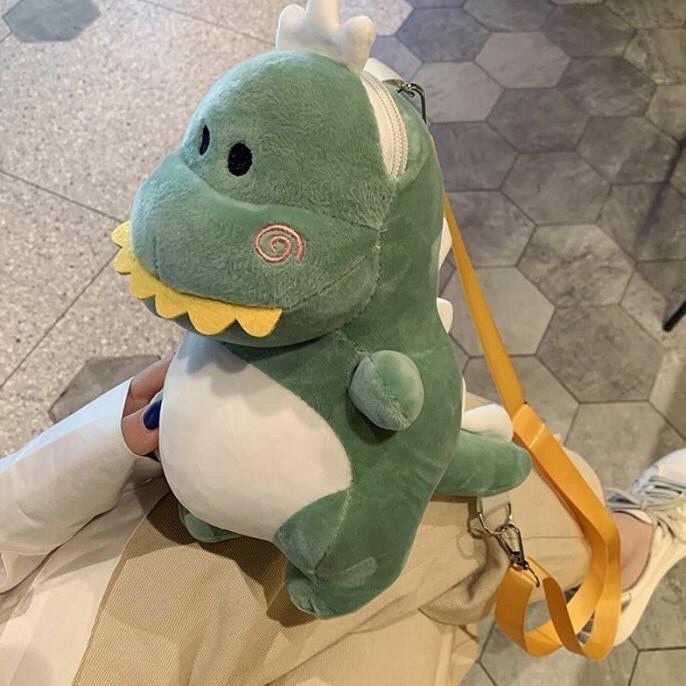 Tas Selempang bahu Wanita Motif Boneka Kartun Dinosaurus Lucu Korea Murah