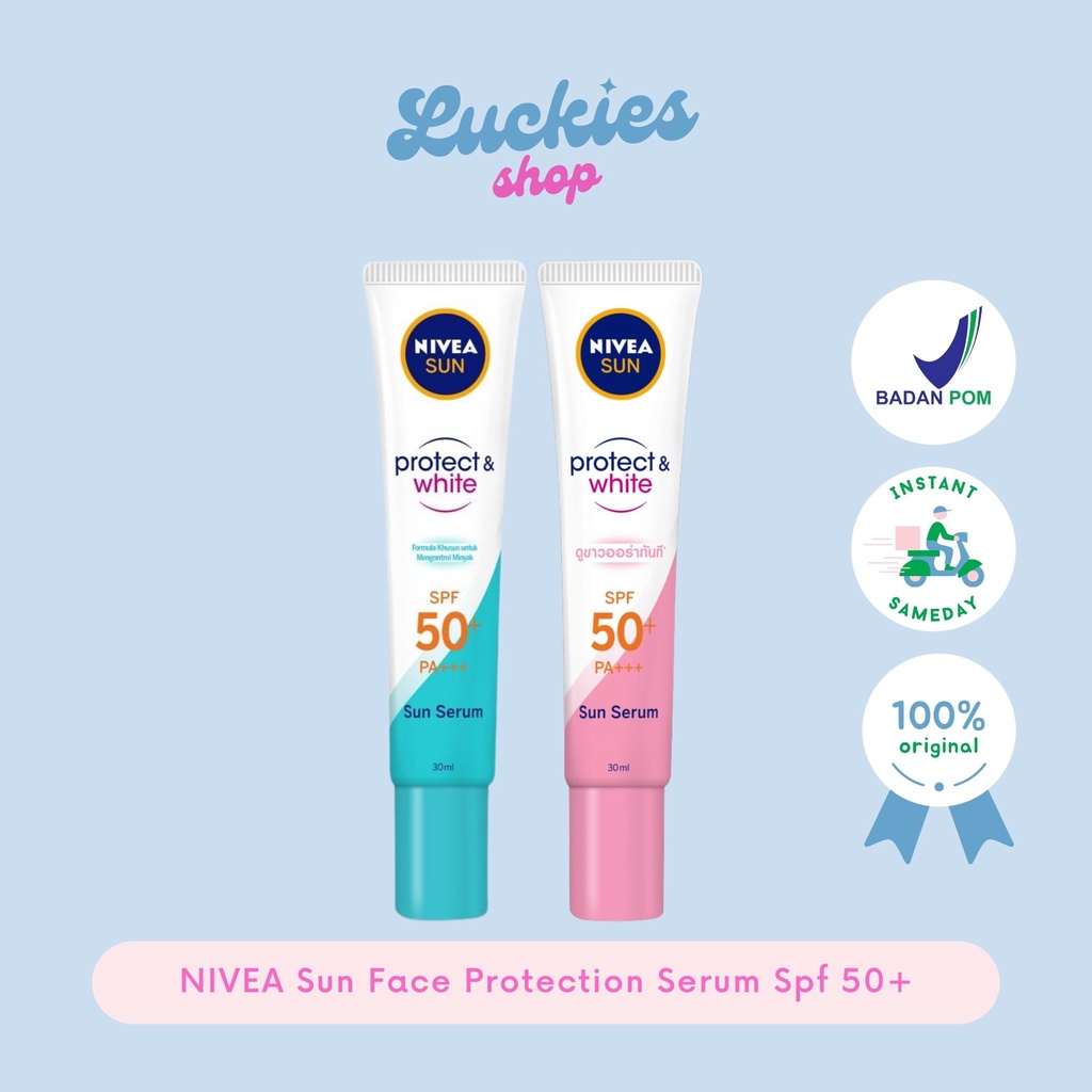 NIVEA Sun Face Protection Serum Spf 50+ Pa +++ - Instant Aura Oil
Control 30ml Sunscreen Tabir Surya Sunblock Wajah Muka