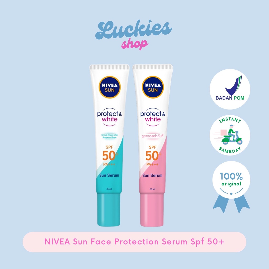 NIVEA Sun Face Protection Serum Spf 50+ Pa +++ - Instant Aura Oil Control 30ml Sunscreen Tabir Surya Sunblock Wajah Muka