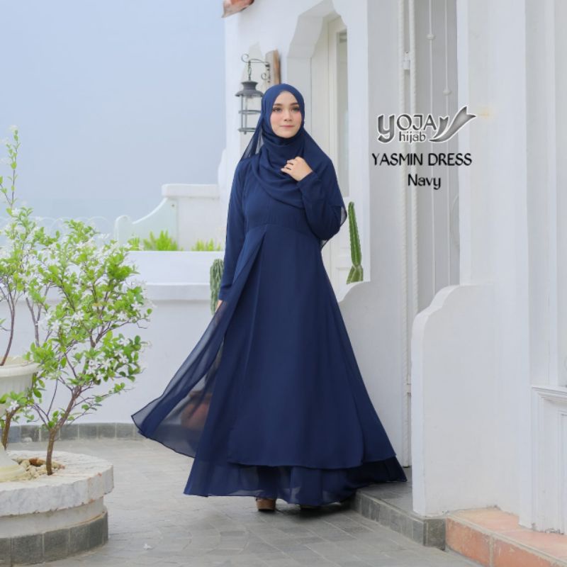 gamis ceruty yasmin set pashmina