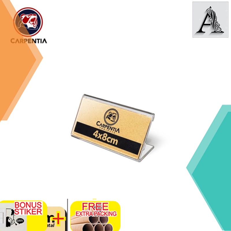 

Murah Price Tag Horizontal Acrylic/Standing Harga Kecil Akrilik uk. 4x8 cm