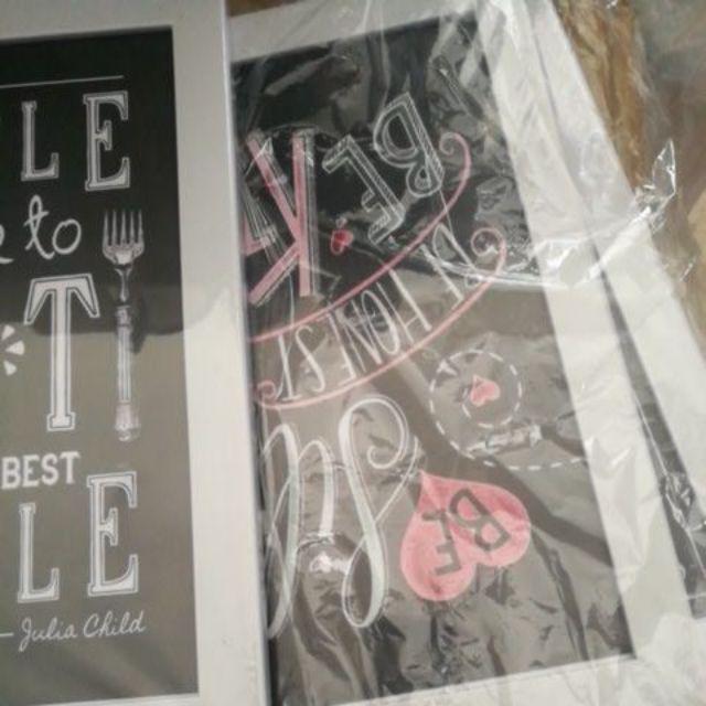 Promoooo!!! 1 Buah Wall Decor Frame Fiber A4 - Quotes Lifess Series Hiasan Dinding Shabby Chic