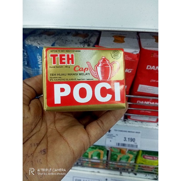 

Teh cap poci 40g teh hijau wangi