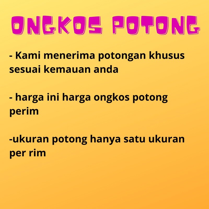 

Ongkos Potong