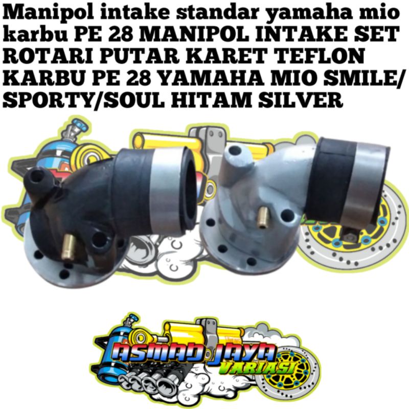 Manipol intake standar yamaha mio karbu PE 28 MANIPOL INTAKE SET ROTARI PUTAR KARET TEFLON KARBU PE 
