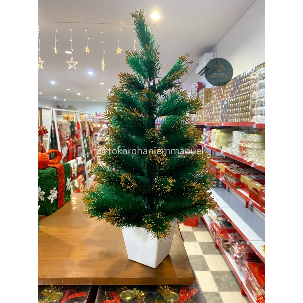 Pohon Natal Pot Gold 45cm / Hiasan Pohon Natal