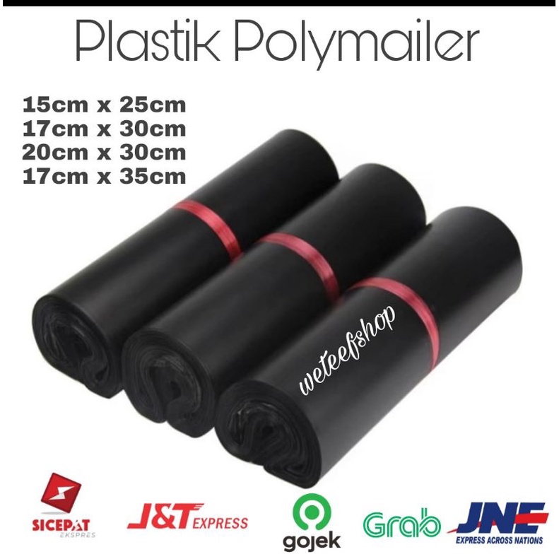 

Plastik Polymailer Hitam Plastik Packing Online isi 100 lembar