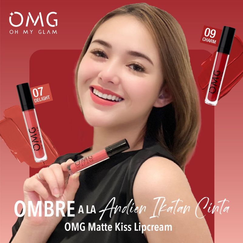 OMG Oh My GLAM Matte Kiss Lip Cream/OMG Ombre Ala Selebgram Combo 2PCS BPOM