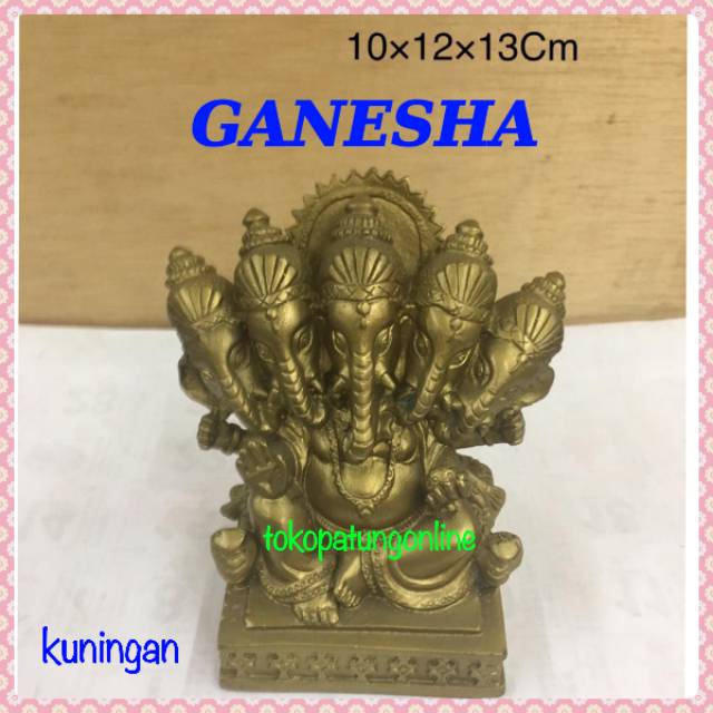 Patung Ganesha Kuningan 5in 05