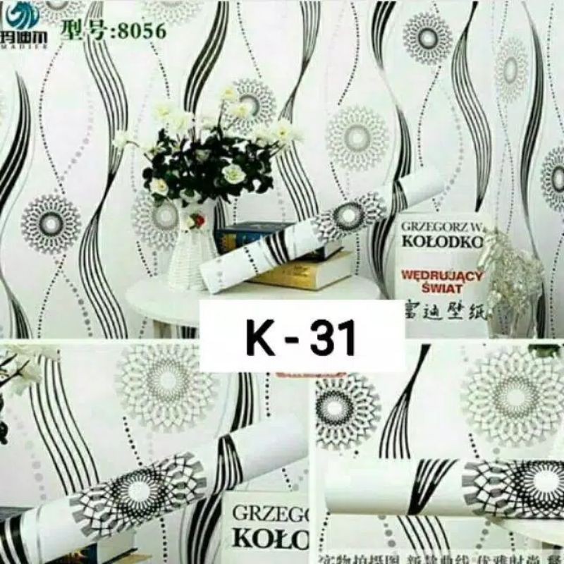 wallpaper roll sticker cerah import 45cmx8m 1 roll