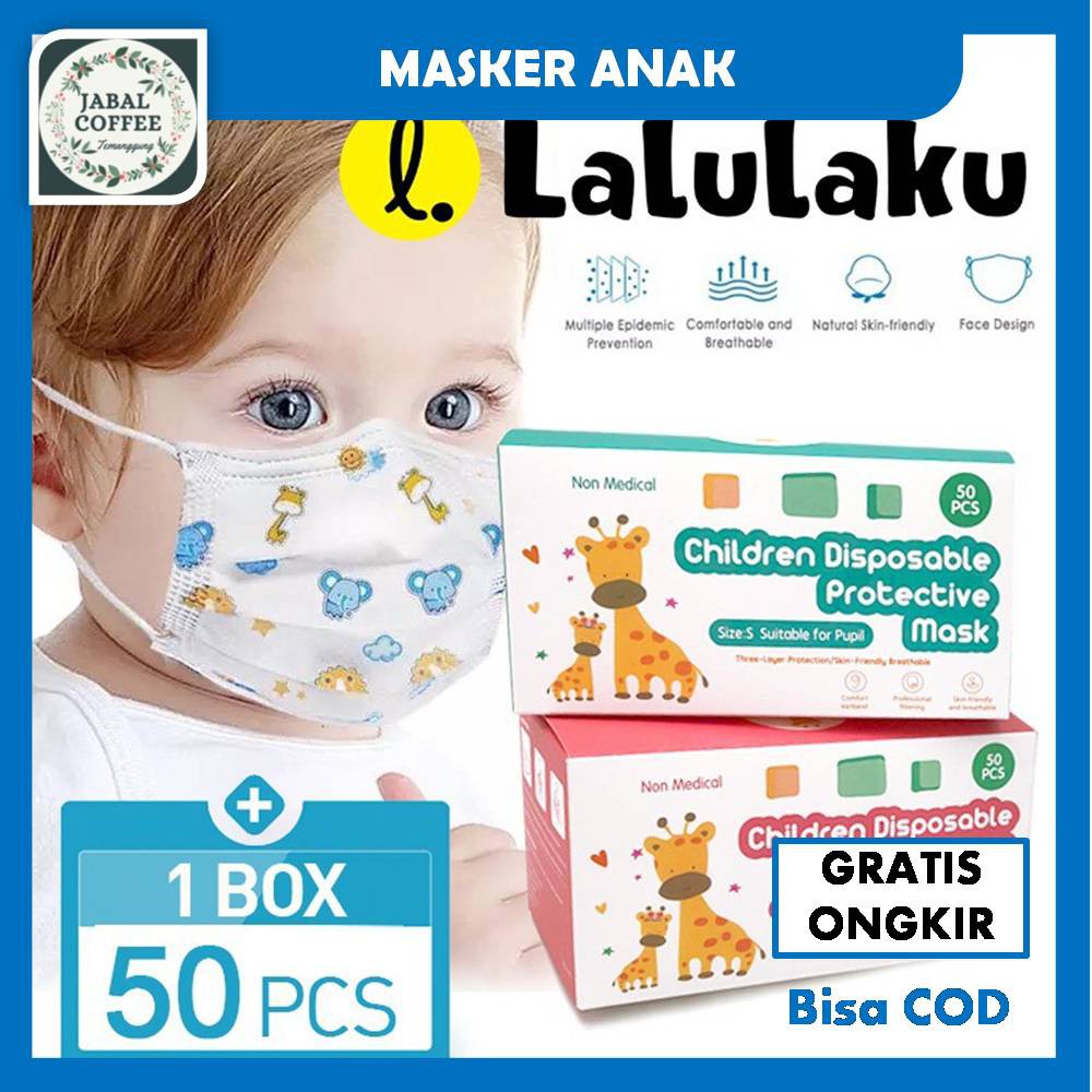 Masker Anak 3 Ply Karakter / Masker Anak 3 Ply Kids Child Mask Motif Earloop