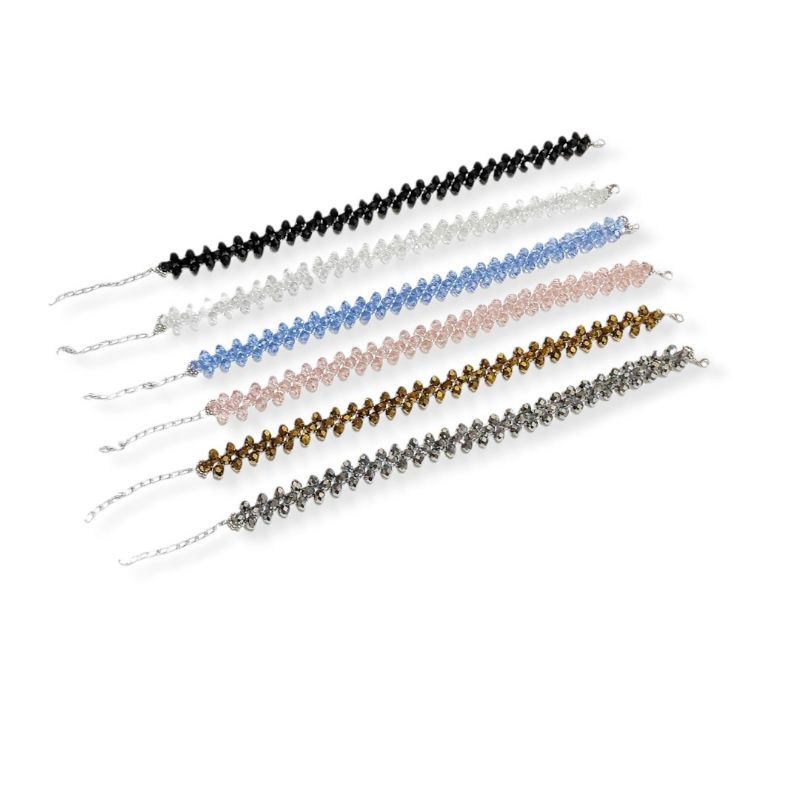 Kalung Choker Allure Crystal Diamond Glamour Luxury Berkilau Kristal Handmade Necklace