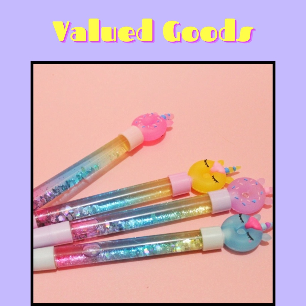 

Pulpen Glitter Unicorn Donat - UNGU KUNING PINK BIRU - pena lucu pen gel bolpoin bulpen warna warni unik alat tulis hadiah anak sekolah & kantor stationery cute - valued goods (vg)