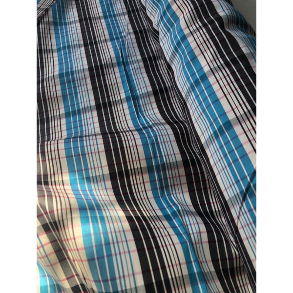 Kain Paper Silk BURBERRY Lembut Motif Garis Kotak-Kotak (MURAH &amp; SANGAT BERKUALITAS)