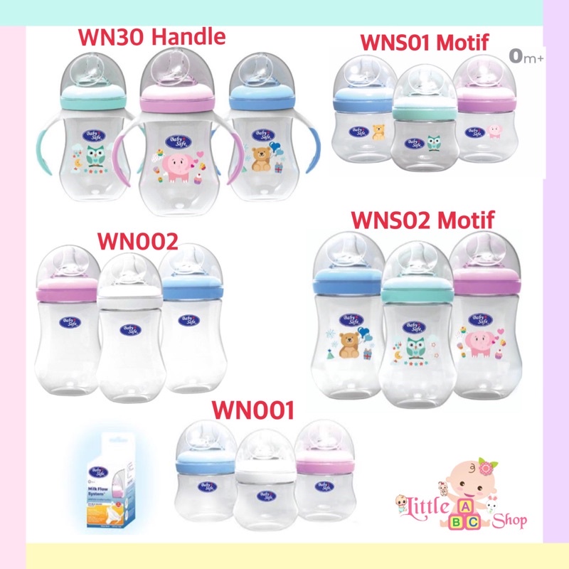 BABYSAFE Wide Neck Botol susu 125ml 250ml WN001 WN002 WN30 Baby Safe Wideneck