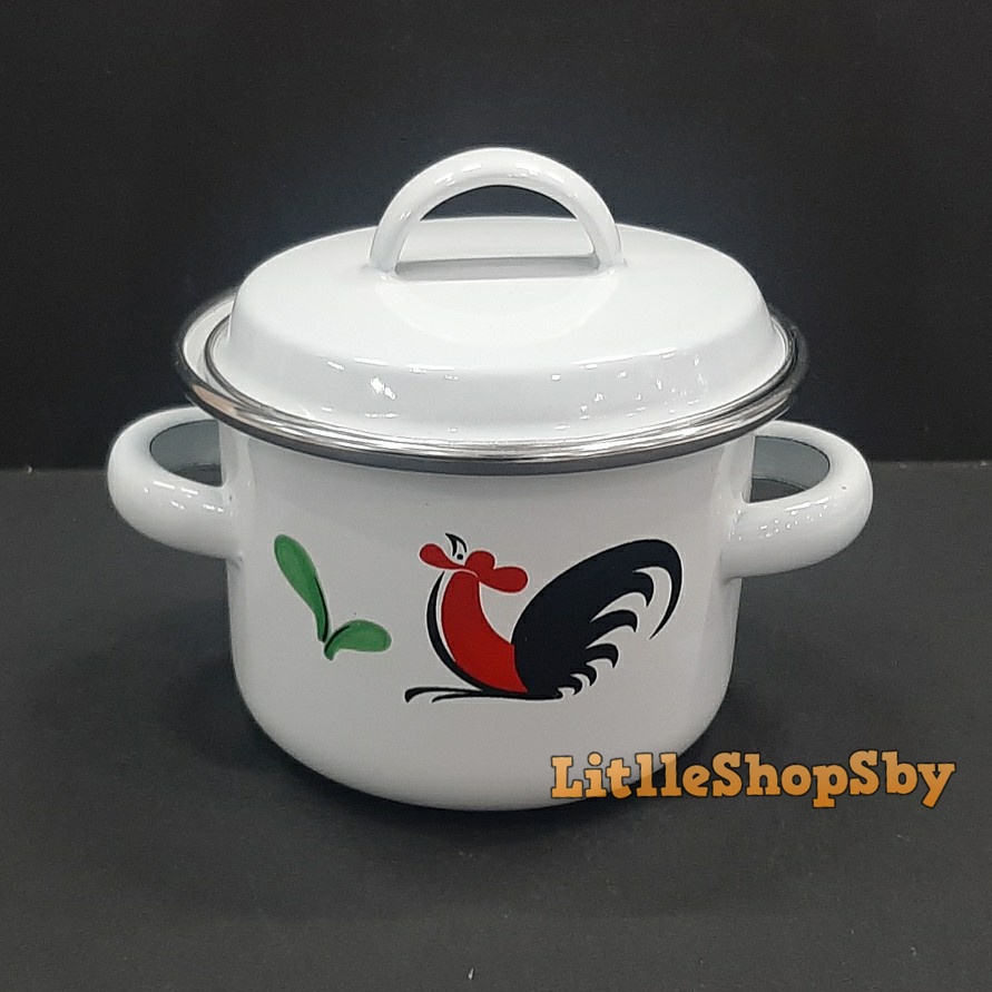 Panci Enamel kecil Minipot 12cm Ayam Jago