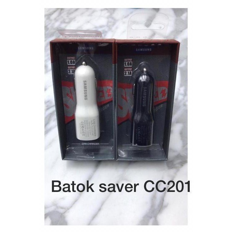 SAVER MOBIL SAMSUNG CC201 BATOK SAVER 2 USB CC-201 ADAPTOR CAR