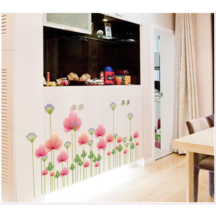 RELIZA WALL STICKER BUNGA TULIP FLOWER GRASS AY7205 STIKER DINDING TULIP