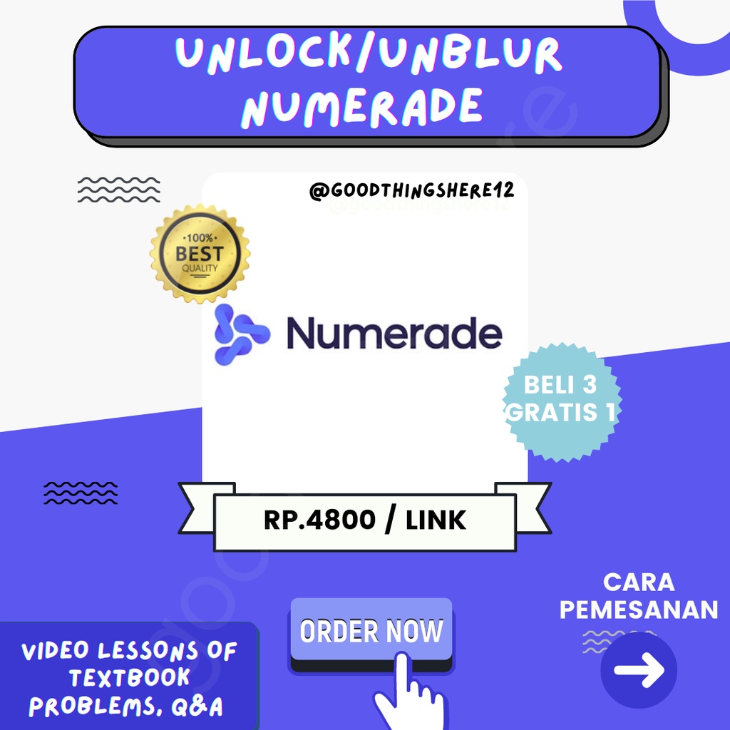 [BELI 3 GRATIS 1] UNLOCK/UNBLUR NUMERADE