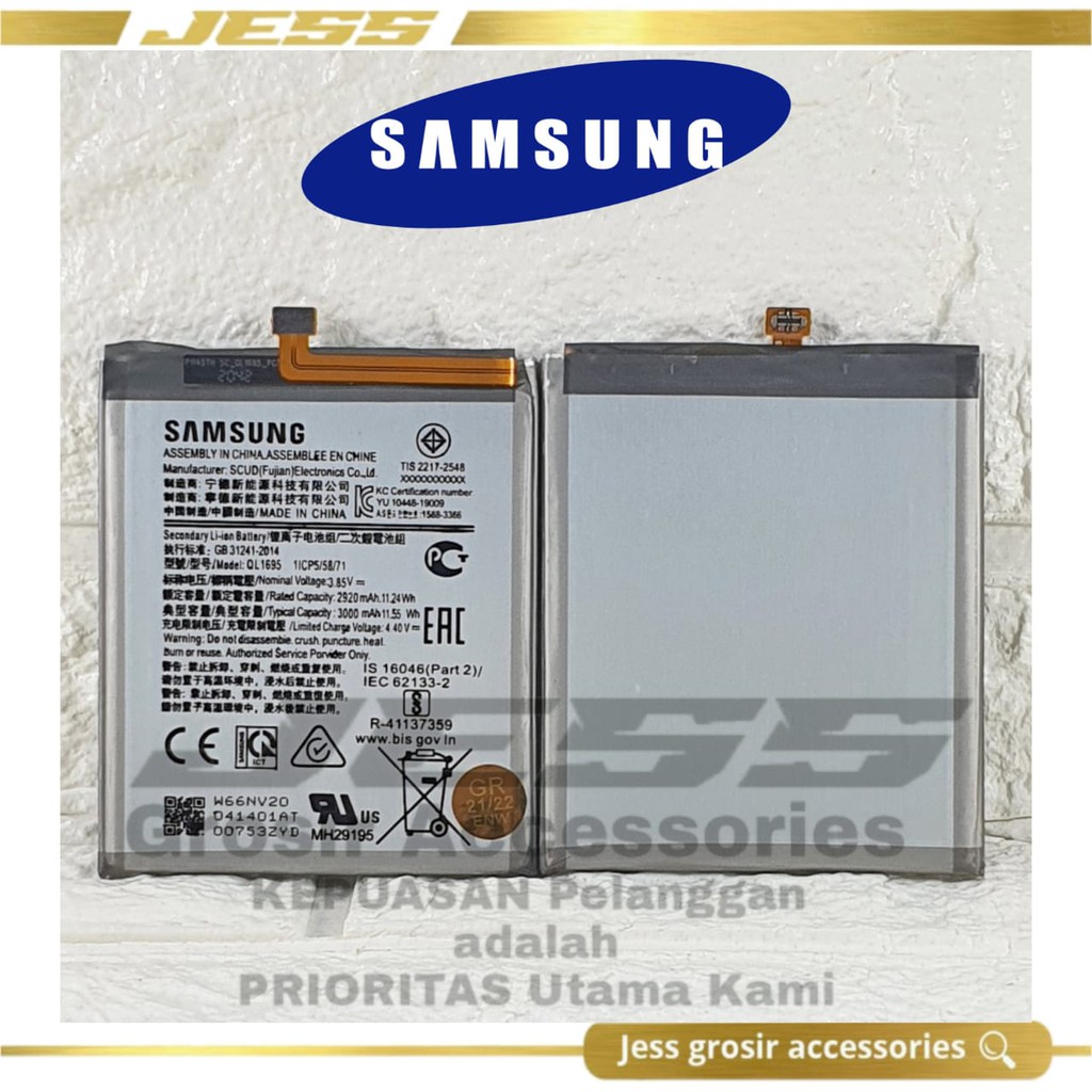 Baterai Battery Original Samsung Galaxy A01 - A015 - SM-A015M - SM-A015 - SM-A015V - SM-A015T - SM-A015A Kode batre QL1695 - QL-1695