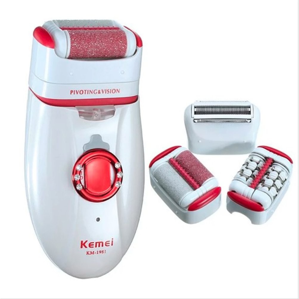 KEMEI KM-1981 3 In 1 Electric Callus Remover Extra Epilator Shaver