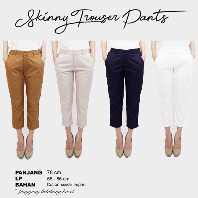 Skinny Trousers Pants / Celana Katun 