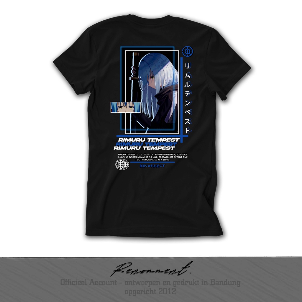 Reconnect Kaos Anime Rimuru Tempest - Kaos Anak &amp; Dewasa Unisex - Gratis Tambah Nama