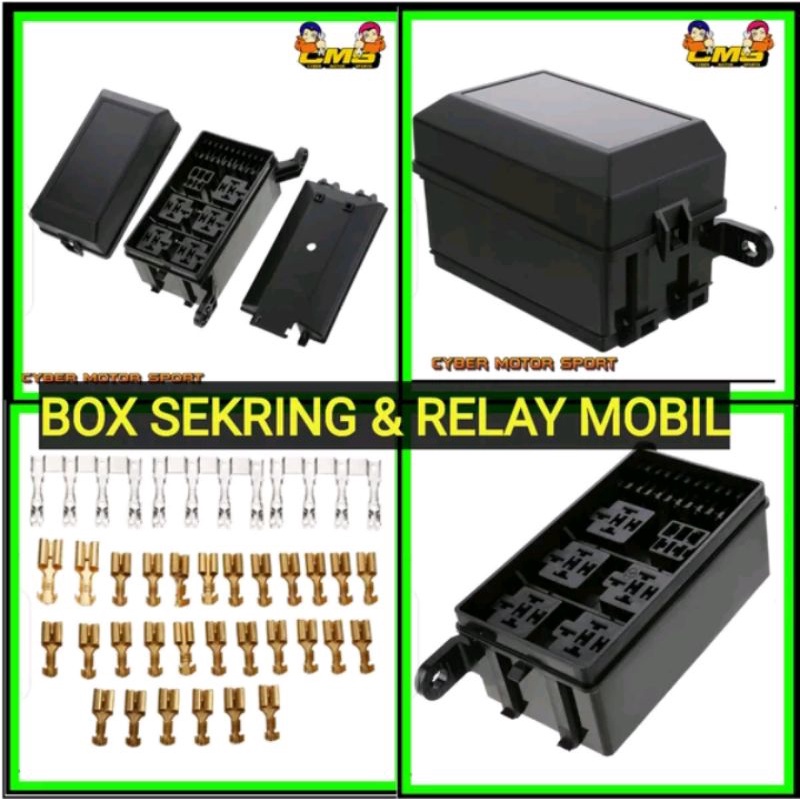 box tempat sekring relay mobil universal. fuse relay bok . kotak tempat sekring dan relay.