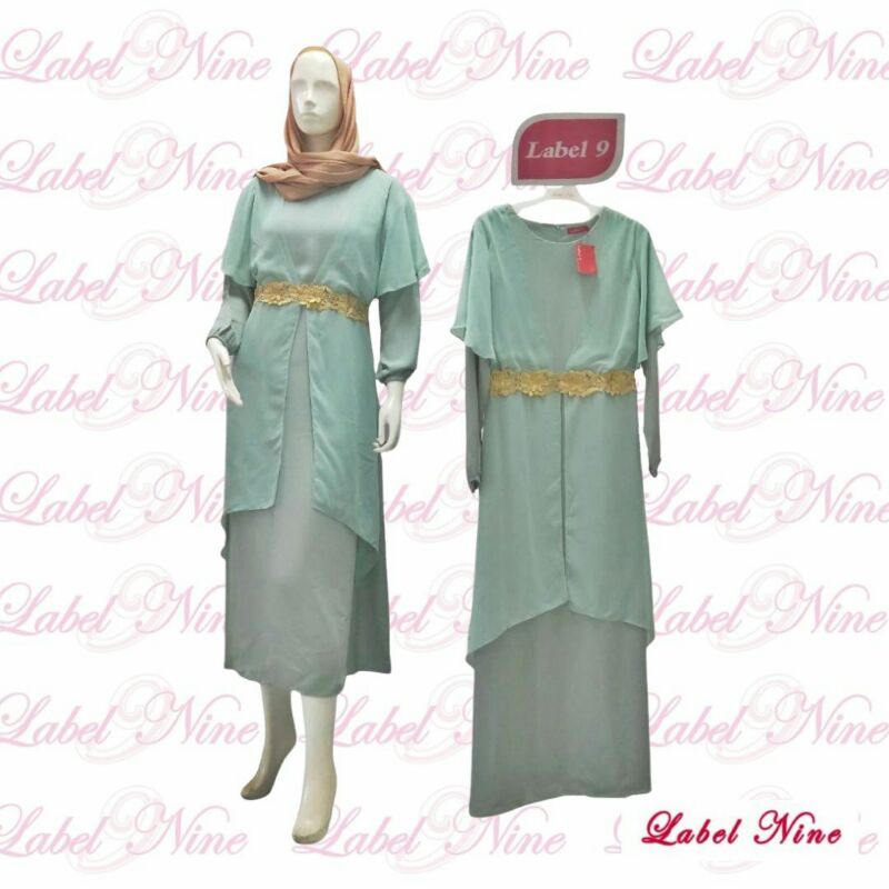 Gamis warna mint model two pc