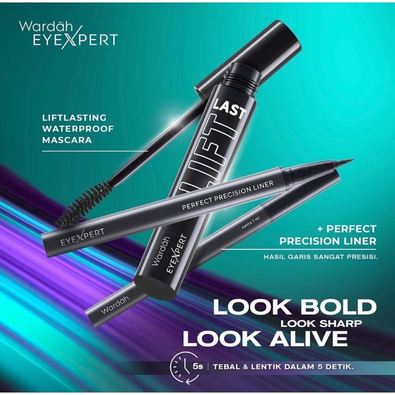 ✿ELYSABETHME✿ Wardah EyeXpert LiftLast Waterproof Mascara langsung lentik tebal bervolume bulu mata