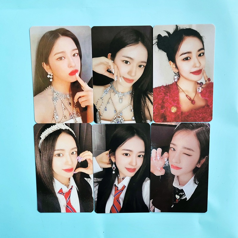 6pcs / set Kartu Foto Desain LOVE DIVE Album GAEUL YUJIN Ukuran Kecil